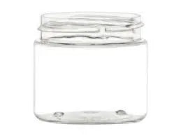 2 oz Clear PET Plastic Jars | Black Lids, DIY Storage