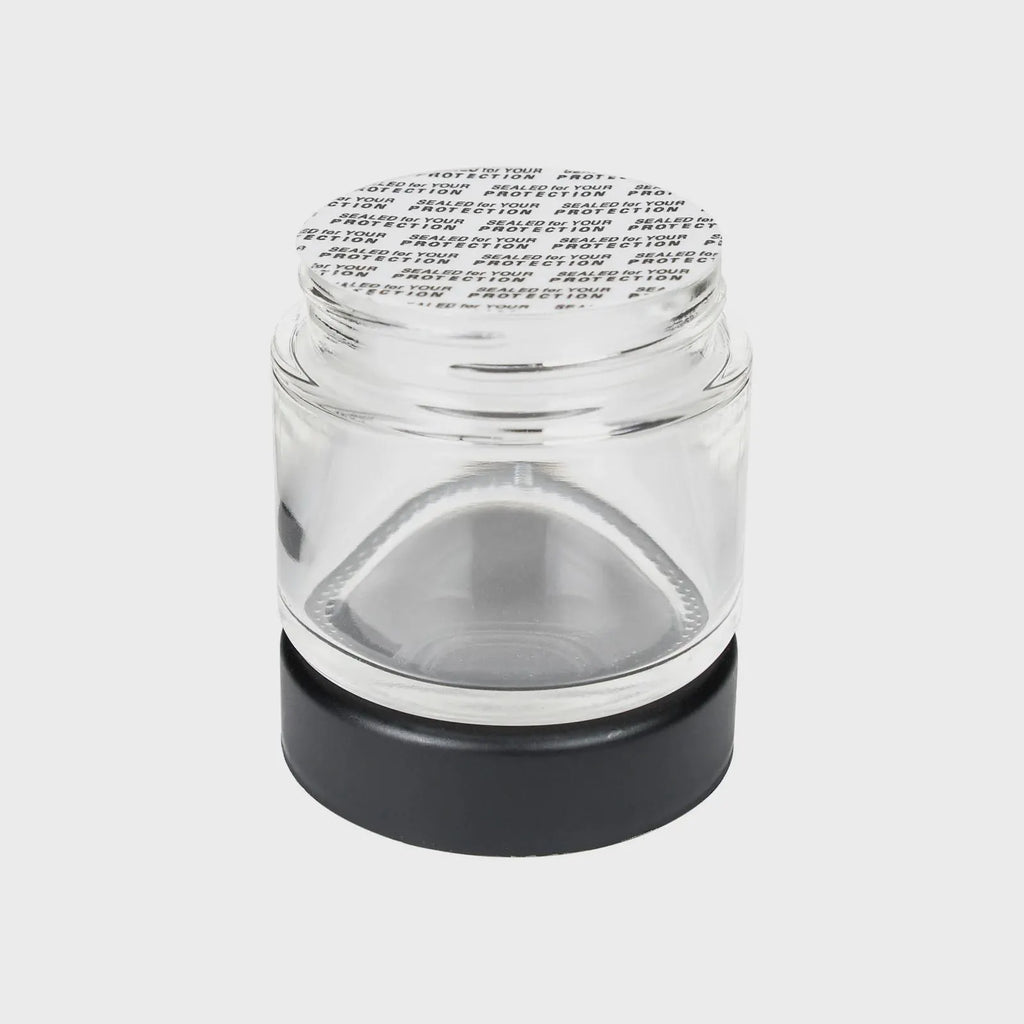 2 oz Clear PET Plastic Jars | Black Lids, DIY Storage